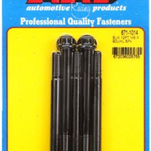 M8 X 1.25 X 90 12pt Black Oxide Bolts (5pcs)