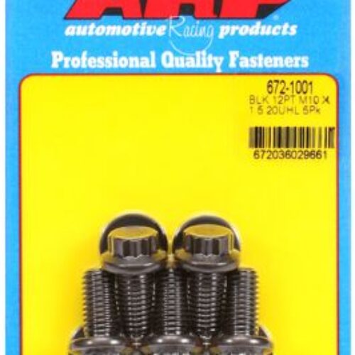 ARP M10 X 1.50 X 20 12pt Black Oxide Bolts (5/Pkg)