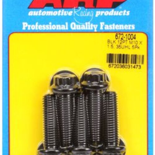 ARP M10 X 1.50 X 35 12pt Black Oxide Bolts (5/Pkg)