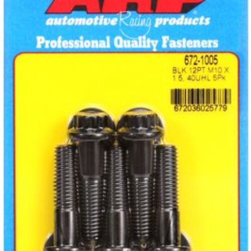 ARP M10 X 1.50 X 40 12pt Black Oxide Bolts (5/Pkg)