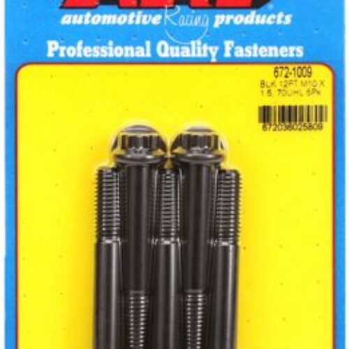 ARP M10 X 1.50 X 70 12pt Black Oxide Bolts (5/Pkg)