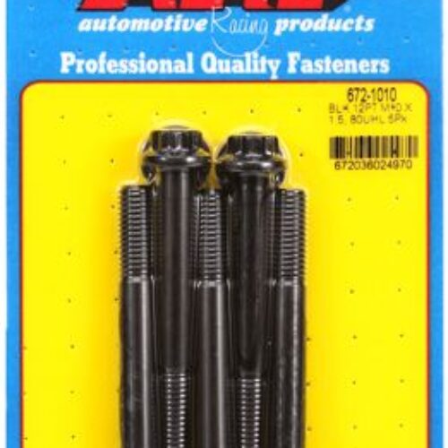 ARP M10 X 1.50 X 80mm 12pt Black Oxide Bolts (5/Pkg)