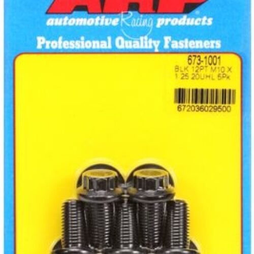 ARP M10 X 1.25 X 20 12pt Black Oxide Bolts (5/Pkg)