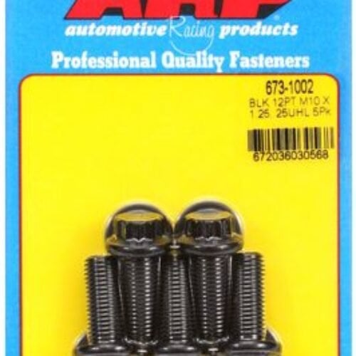 ARP M10 X 1.25 X 25 12pt Black Oxide Bolts (5/Pkg)