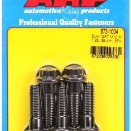 ARP M10 X 1.25 X 35 12pt Black Oxide Bolts (5/Pkg)