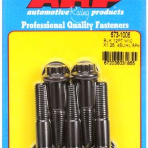 ARP M10 X 1.25 X 45 12pt Black Oxide Bolts (5/Pkg)