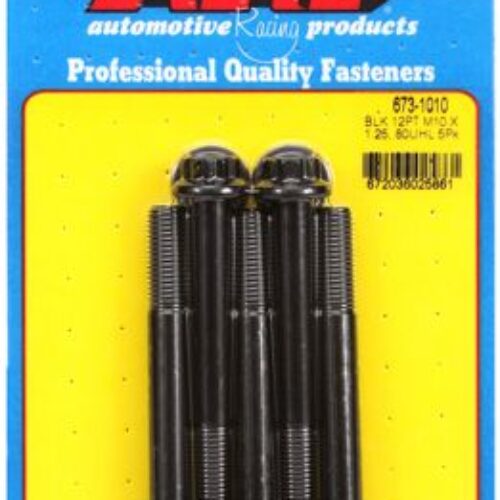 ARP M10 X 1.25 X 80 12pt Black Oxide Bolts (5/Pkg)