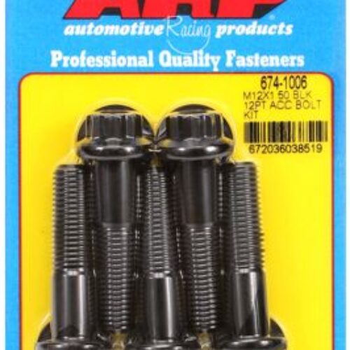 ARP M12 X 1.50 X 50 12pt Black Oxide Bolts (5/Pkg)