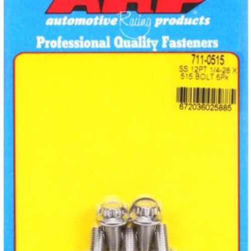 “1/4″”-28 X .515 12pt SS Bolts” (5pcs)