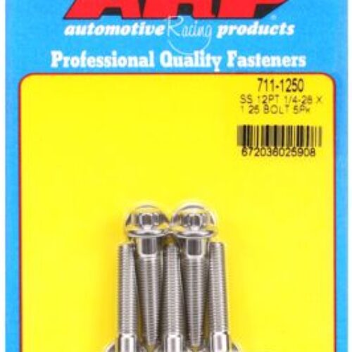 “1/4″”-28 X 1.250 12pt SS Bolts” (5pcs)