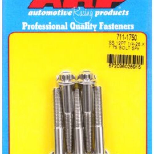 “1/4″”-28 X 1.750 12pt SS Bolts” (5pcs)