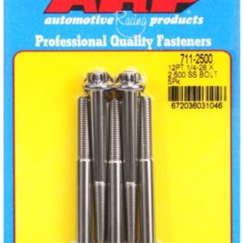“1/4″”-28 X 2.500 12pt SS Bolts” (5pcs)