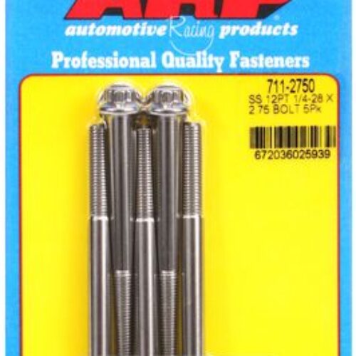 “1/4″”-28 X 2.750 12pt SS Bolts” (5pcs)