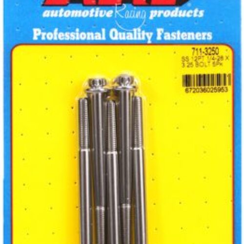 “1/4″”-28 X 3.250 12pt SS Bolts” (5pcs)