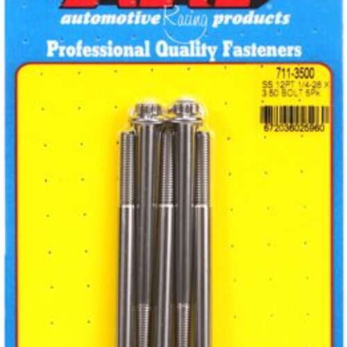 “1/4″”-28 X 3.500 12pt SS Bolts” (5pcs)