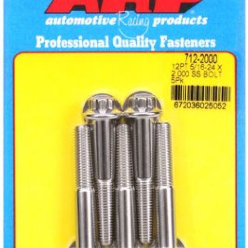 ARP 5/16in-24 X 2.000 12pt SS Bolts (5/Pkg)