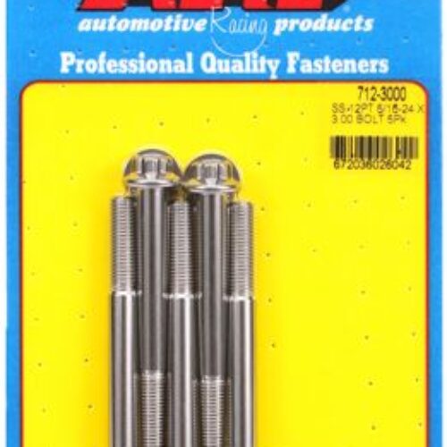 “5/16″”-24 X 3.000 12pt SS Bolts” (5pcs)