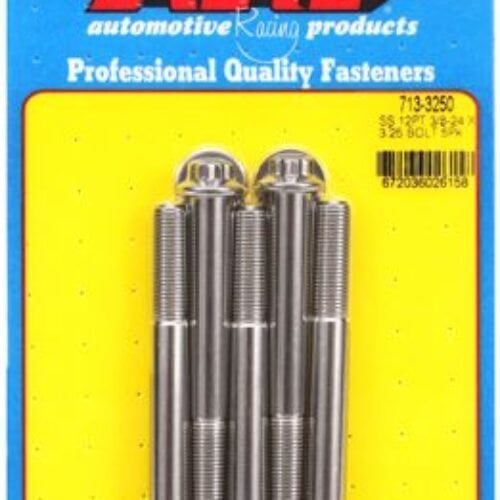 ARP 3/8in -24 X 3.250 12pt SS Bolts (5/Pkg)