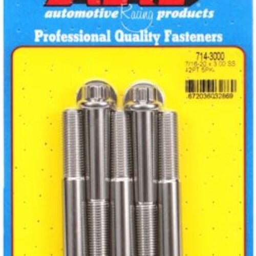 ARP 7/16in – 20 X 3.000in UHL 12pt SS Bolt Kit