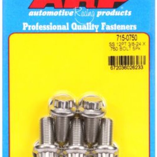 “3/8″”-24 X .750 12pt 7/16 Wrenching SS Bolts” (5pcs)