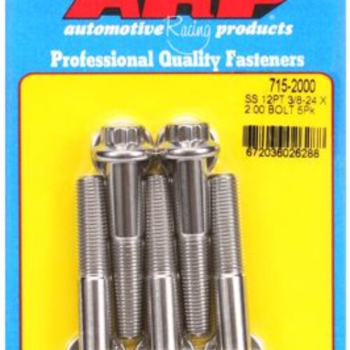 “3/8″”-24 X 2.000 12pt 7/16 Wrenching SS Bolts” (5pcs)