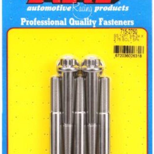 “3/8″”-24 X 2.750 12pt 7/16 Wrenching SS Bolts” (5pcs)