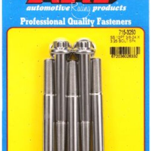 “3/8″”-24 X 3.250 12pt 7/16 Wrenching SS Bolts” (5pcs)
