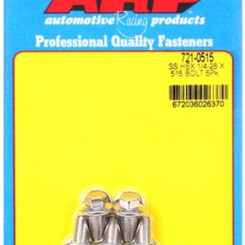 ARP 1/4-28 X 0.515 Hex SS Bolts (5/Pkg)