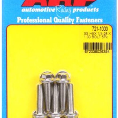 “1/4″”-28 X 1.000 Hex SS Bolts” (5pcs)