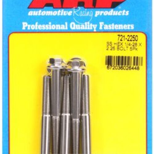 “1/4″”-28 X 2.250 Hex SS Bolts” (5pcs)
