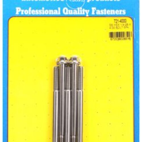“1/4″”-28 X 4.000 Hex SS Bolts” (5pcs)