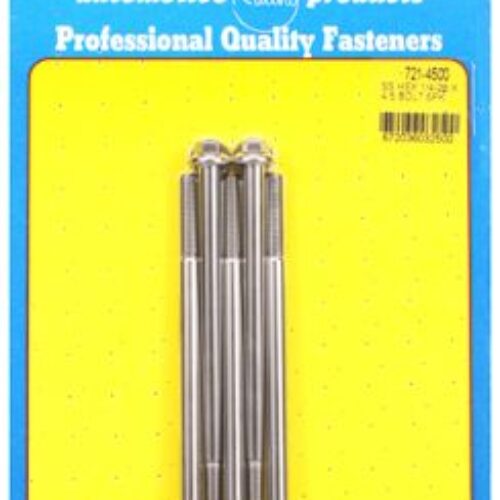 “1/4″”-28 X 4.500 Hex SS Bolts” (5pcs)