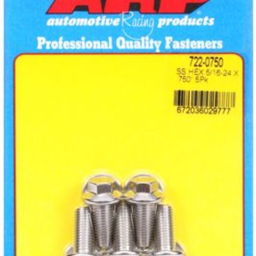 “5/16″”-24 X .750 Hex SS Bolts” (5pcs)