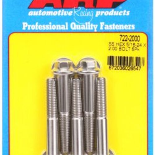 “5/16″”-24 X 2.000 Hex SS Bolts” (5pcs)