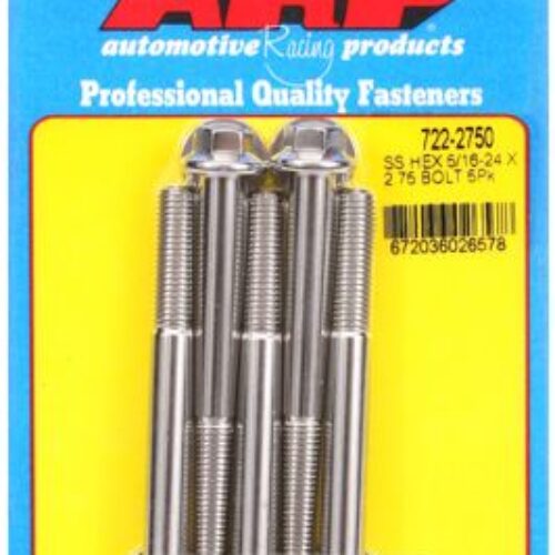 “5/16″”-24 X 2.750 Hex SS Bolts” (5pcs)