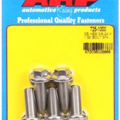 “3/8″”-24 X 1.000 Hex 7/16 Wrenching SS Bolts” (5pcs)