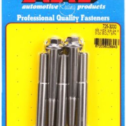“3/8″”-24 X 3.000 Hex 7/16 Wrenching SS Bolts” (5pcs)
