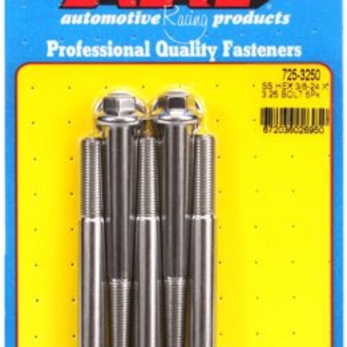 “3/8″”-24 X 3.250 Hex 7/16 Wrenching SS Bolts” (5pcs)