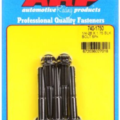 1/4″-28 X 1.750 12pt Black Oxide Bolts (5pcs)