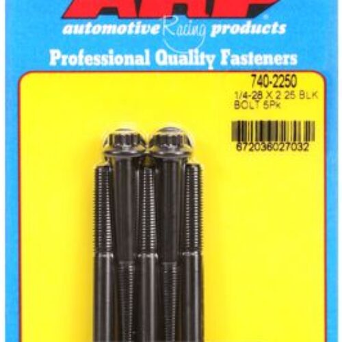 “1/4″”-28 X 2.250 12pt Black Oxide Bolts” (5pcs)