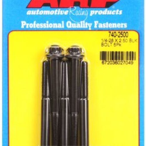“1/4″”-28 X 2.500 12pt Black Oxide Bolts” (5pcs)