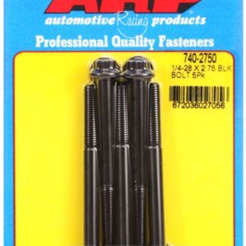“1/4″”-28 X 2.750 12pt Black Oxide Bolts” (5pcs)