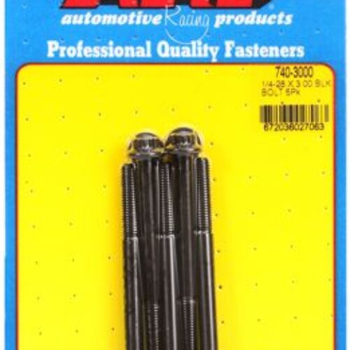 “1/4″”-28 X 3.000 12pt Black Oxide Bolts” (5pcs)