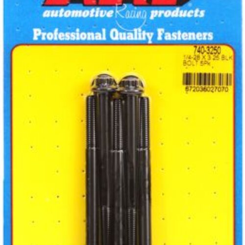 “1/4″”-28 X 3.250 12pt Black Oxide Bolts” (5pcs)