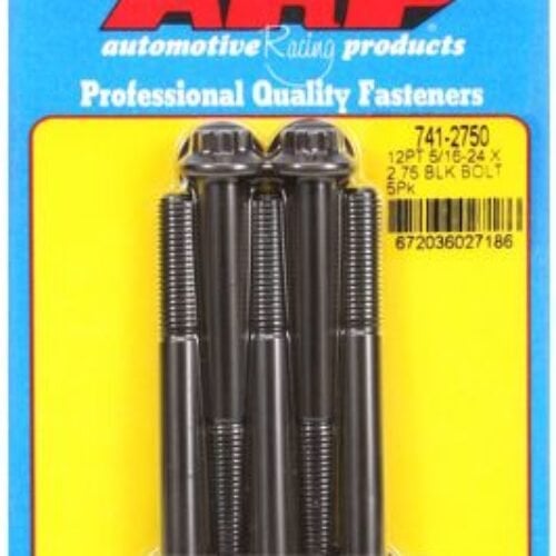 ARP 5/16in – 24 X 2.750in 12pt Black Oxide Bolts (5/Pkg)