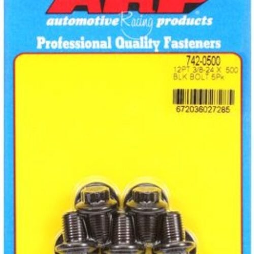ARP 3/8in-24 X .500 UHL 12pt Black Oxide Bolts (5/Pkg)