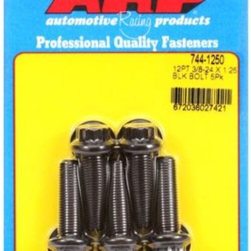 ARP 3/8-24 X 1.250in UHL 12pt Black Hex Nut Kit (5/PKG)