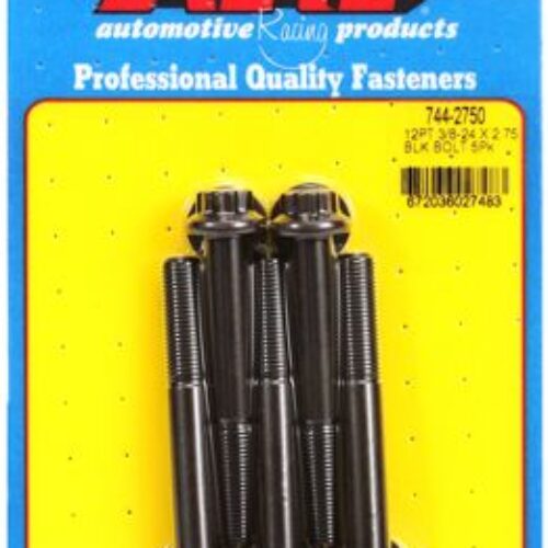 “3/8″”-24 X 2.750 12pt 7/16 Wrenching Black Oxide Bolts”5pcs