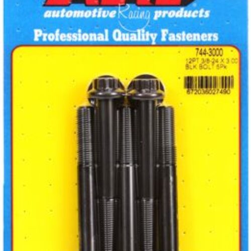 “3/8″”-24 X 3.000 12pt 7/16 Wrenching Black Oxide Bolts”5pcs