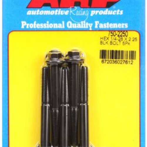 “1/4″”-28 X 2.250 Hex Black Oxide Bolts” (5pcs)